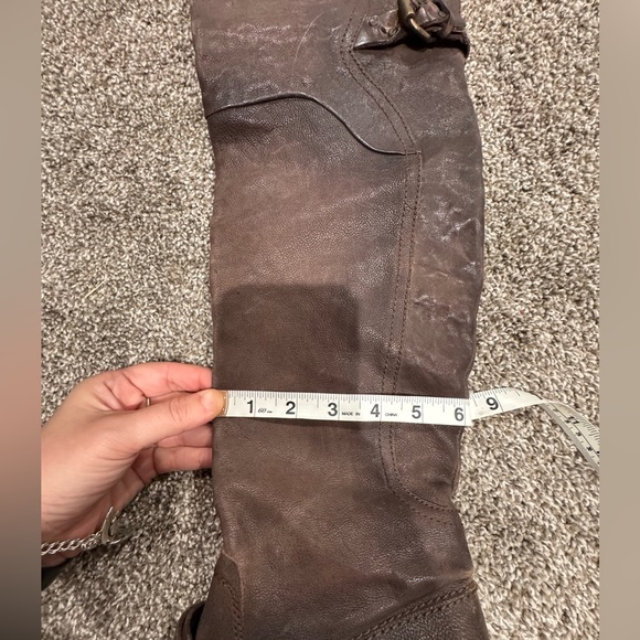 Brown Over the Knee Leather Boots - Picture 6 of 8